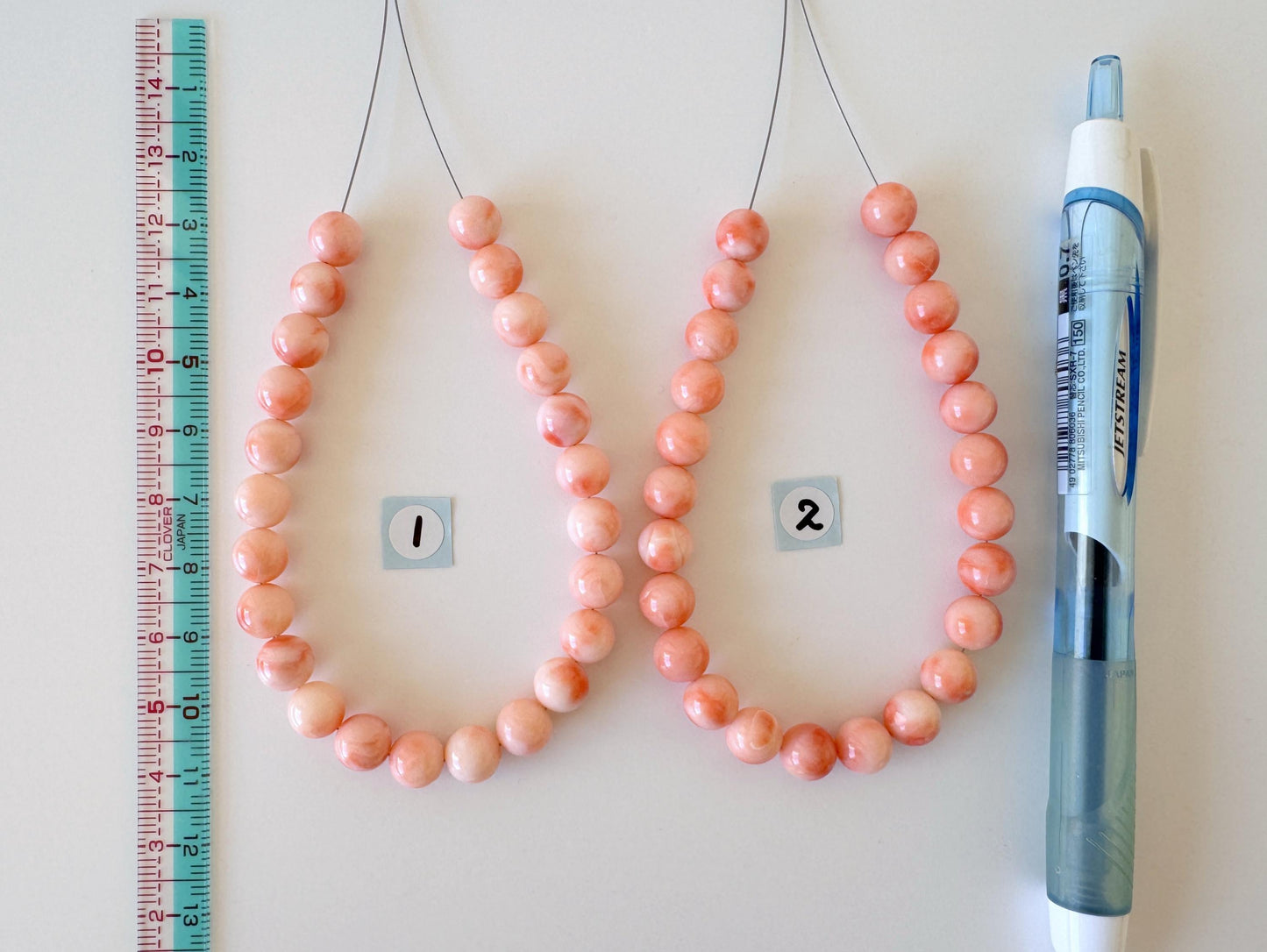 Natural Coral Strand - Pink Orange Deep Sea Coral Round Beads 7.6-8mm 18cm for Jewelry
