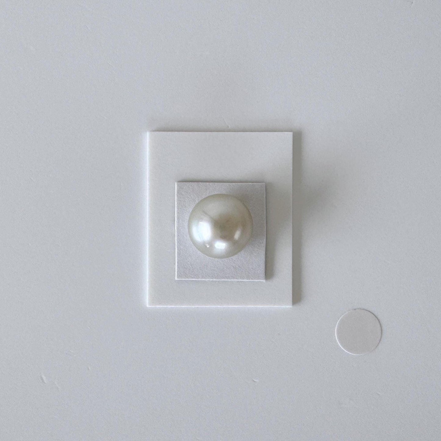 South sea pearl 10.5mm, Natural White/Silver Color, Half-Drilled Semi-round/Button loose, unused vintage, Salt water pearl