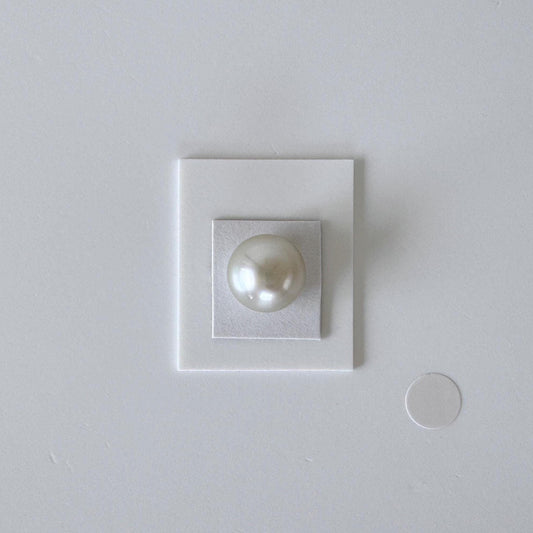 South sea pearl 10.5mm, Natural White/Silver Color, Half-Drilled Semi-round/Button loose, unused vintage, Salt water pearl