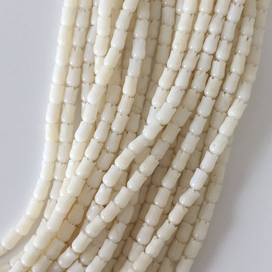 Natural white bamboo coral 3.5x5.5mm tulip beads strands, 15.7inches,40cm, white sea bamboo, natural white coral, price per strand