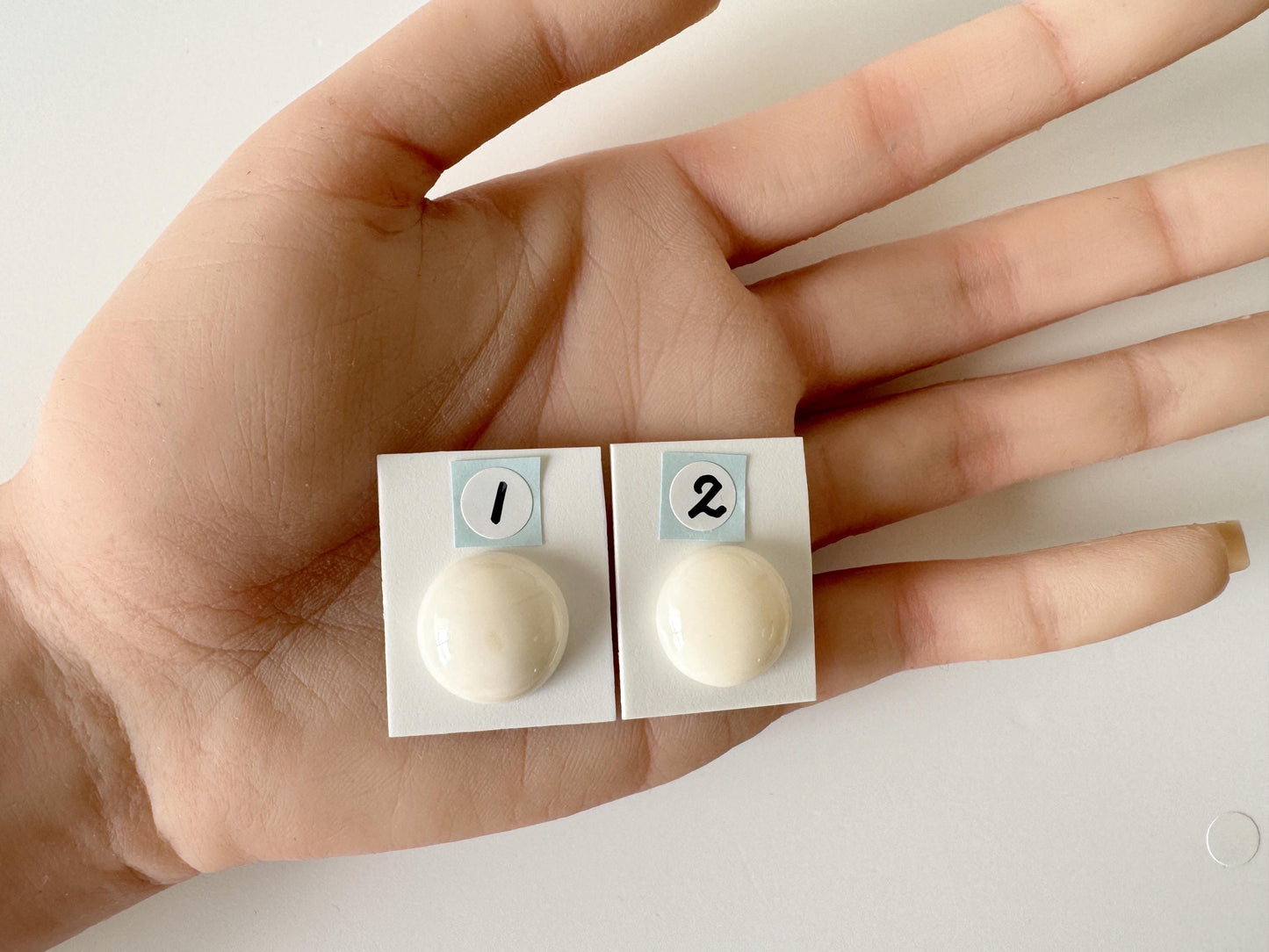 Natural White Coral Round Cabochon Jewelry Supply, 16mm Natural Coral (Half Drilled Hole, Real Gemstone)