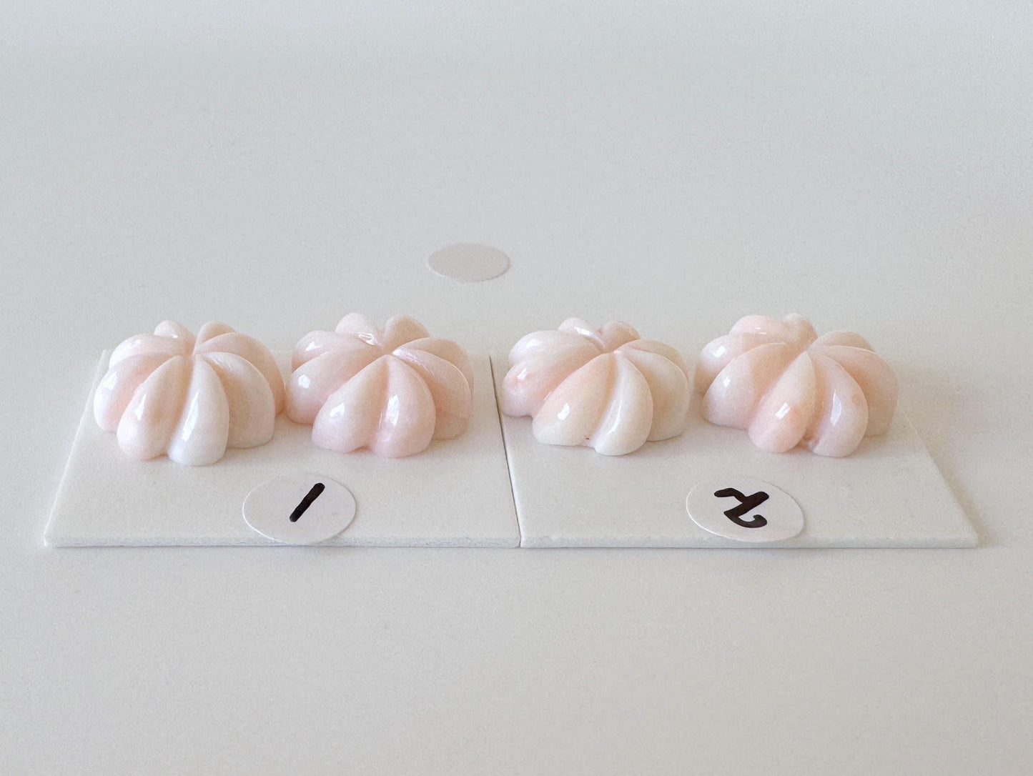 Deep Sea Coral Clover | Light Pink Natural Coral Gemstone Four Leaf Clover For Earrings