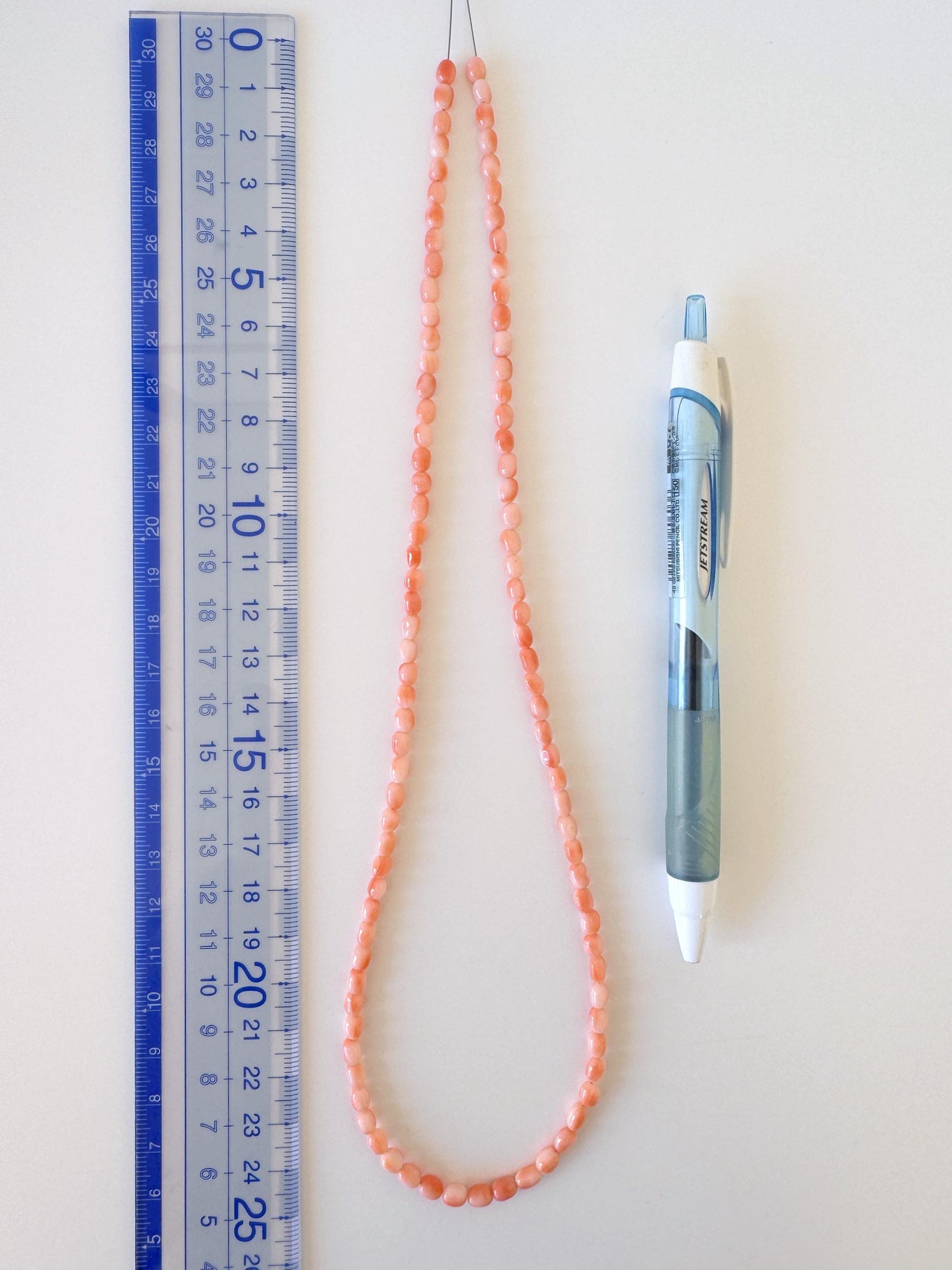 Natural Coral Strand – Deep Sea Coral Pink Orange Rice Shape Beads 3x5mm, 51cm Jewelry Supplies