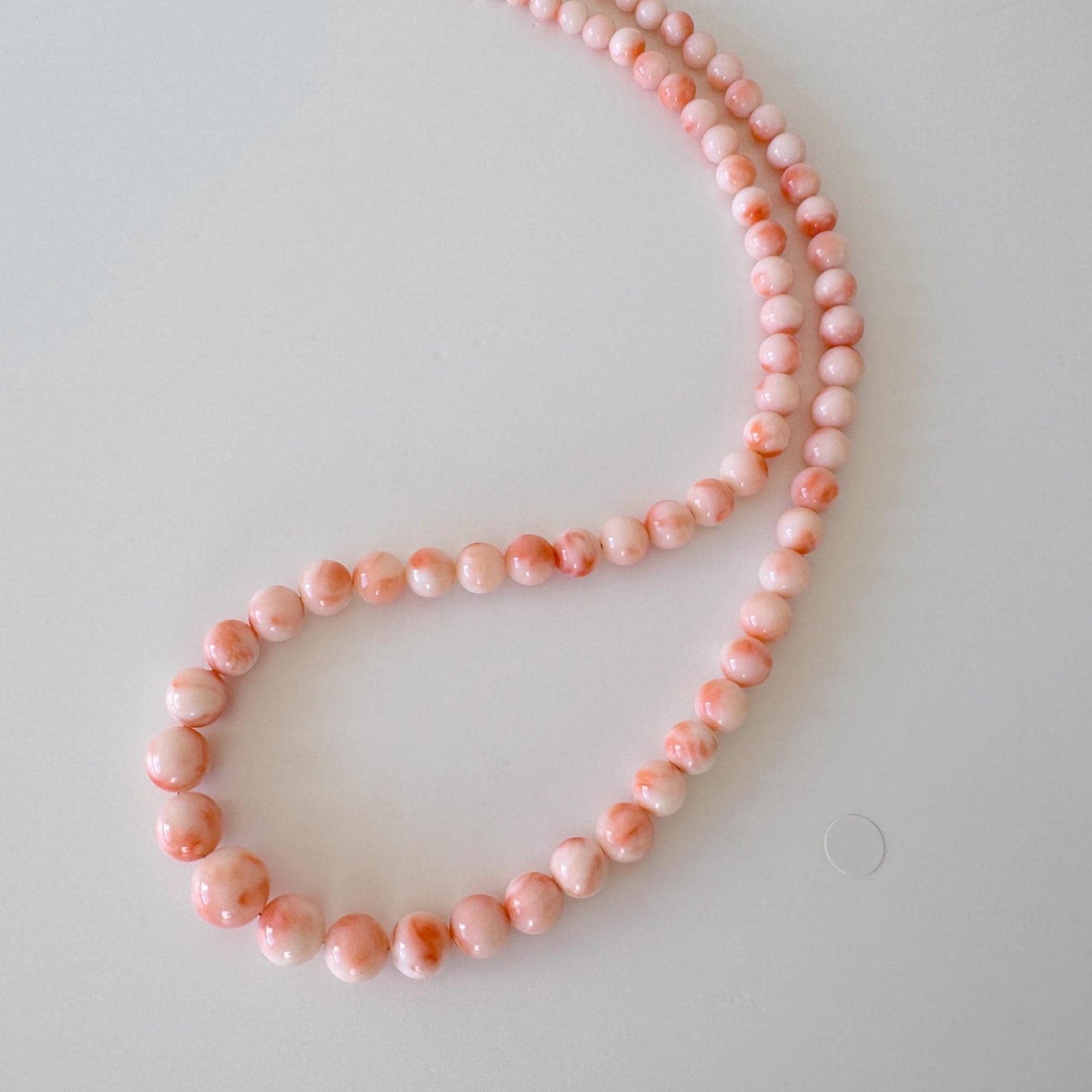Natural Coral Beads – Deep Sea Coral Pink Orange Round Bead Strand 4.7-10.3mm Gradation for Jewelry Making, 45cm