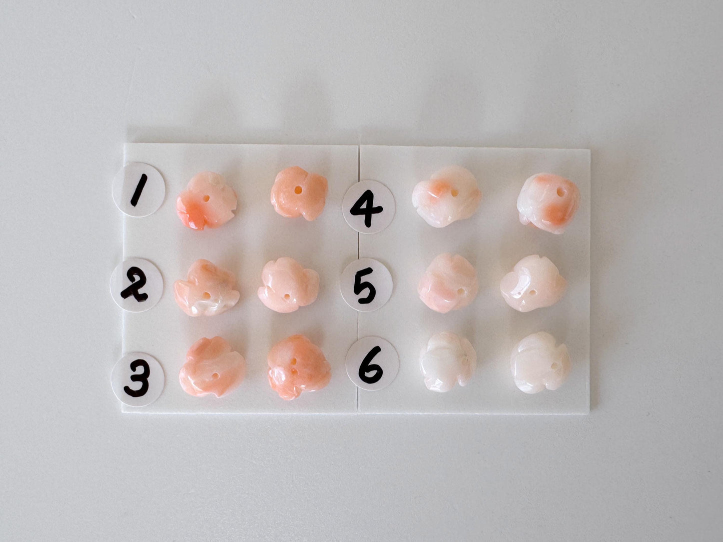 Deep Sea Coral Rose Carvings 9-10mm: Pink Coral Jewelry Making Pair