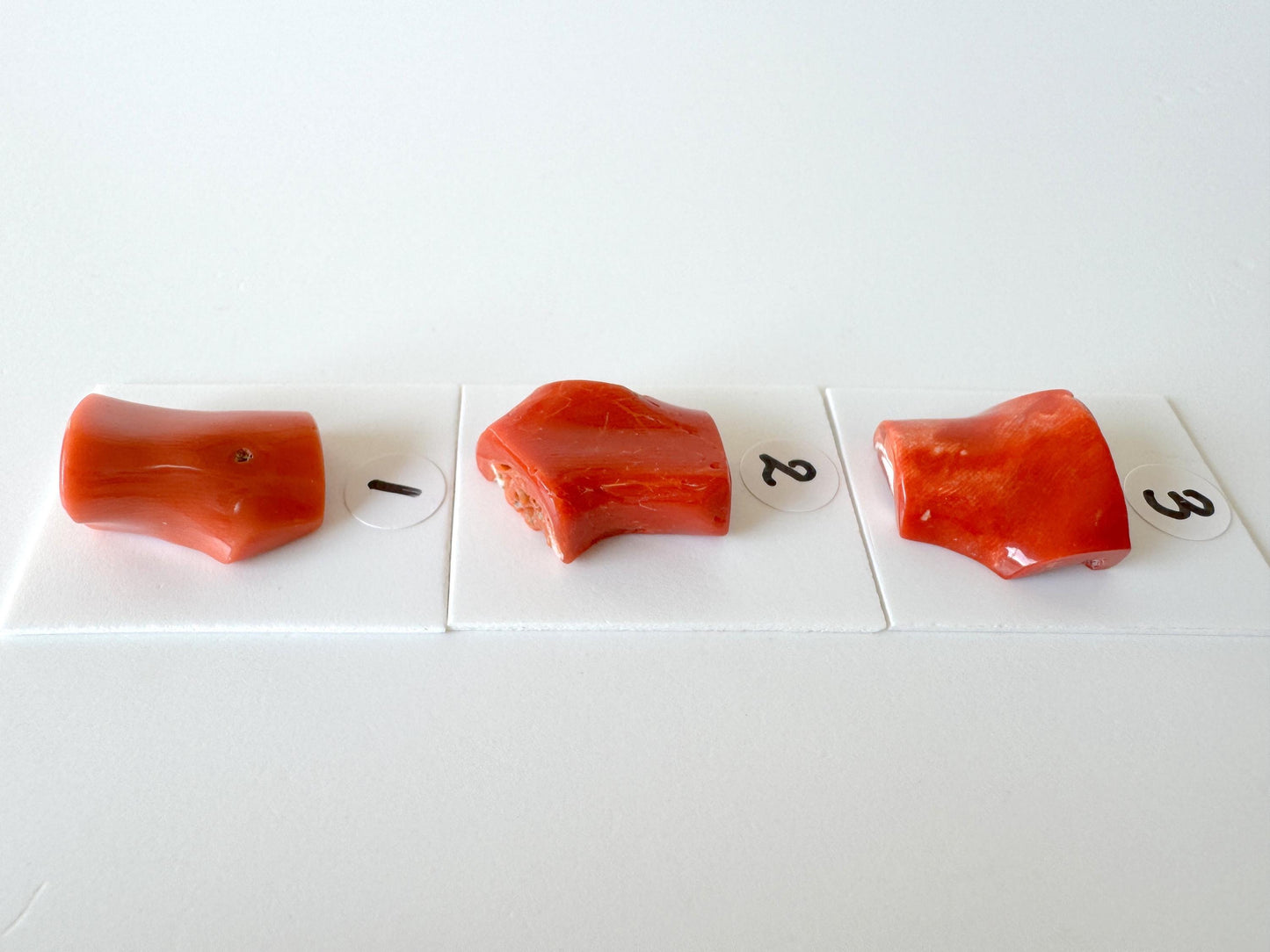Mediterranean Coral Loose Gemstone: Natural Red-Orange Tones - Untreated, Top-hole, Jewelry Making Supplies, Per Piece