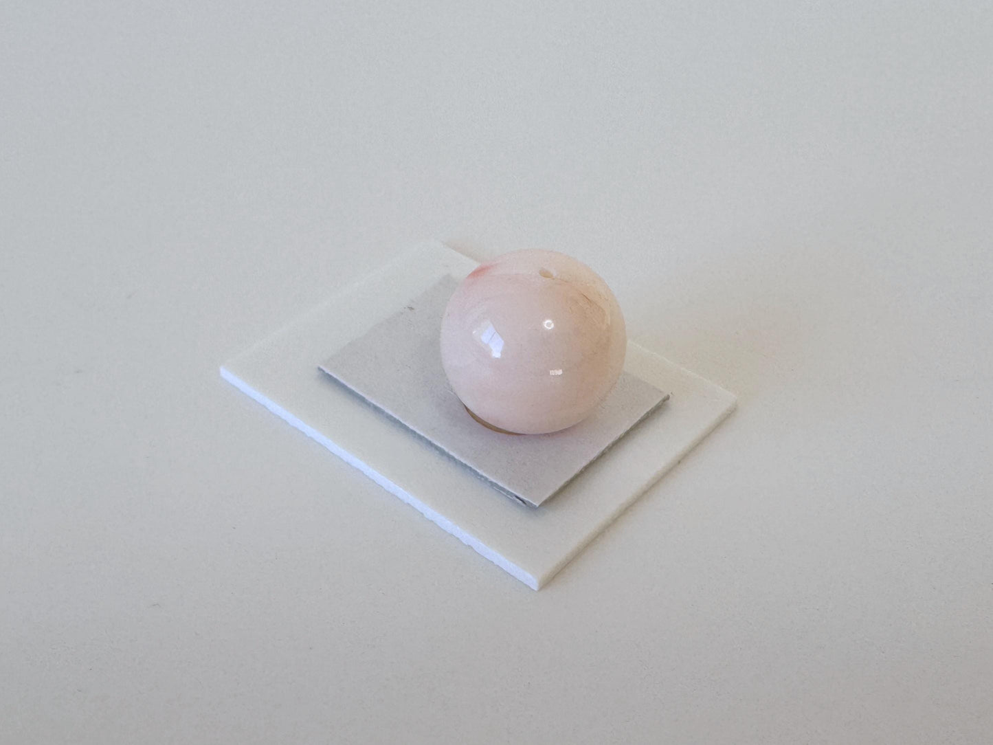 Pink Round Coral Loose Bead: Natural Miss Coral, 13mm Half-Drilled | Jewelry Making, Craft Supplies