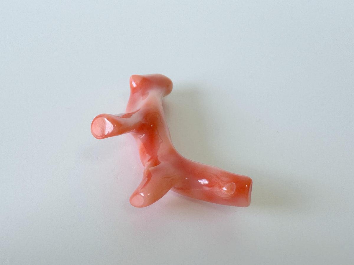 Natural Coral Branch, Pink Orange Deep Sea Coral | 52Mm Top Hole Jewelry Supply