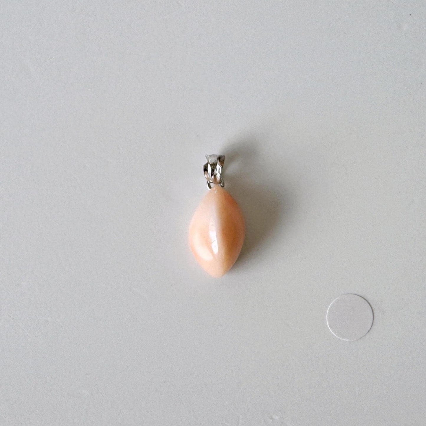 Coral Pendant Unique Shaped Natural Deep Sea Coral: Pink / Angel Skin Tones, German Silver  (Nickel Silver) Bail (15.7x9.4mm, Jewelry)