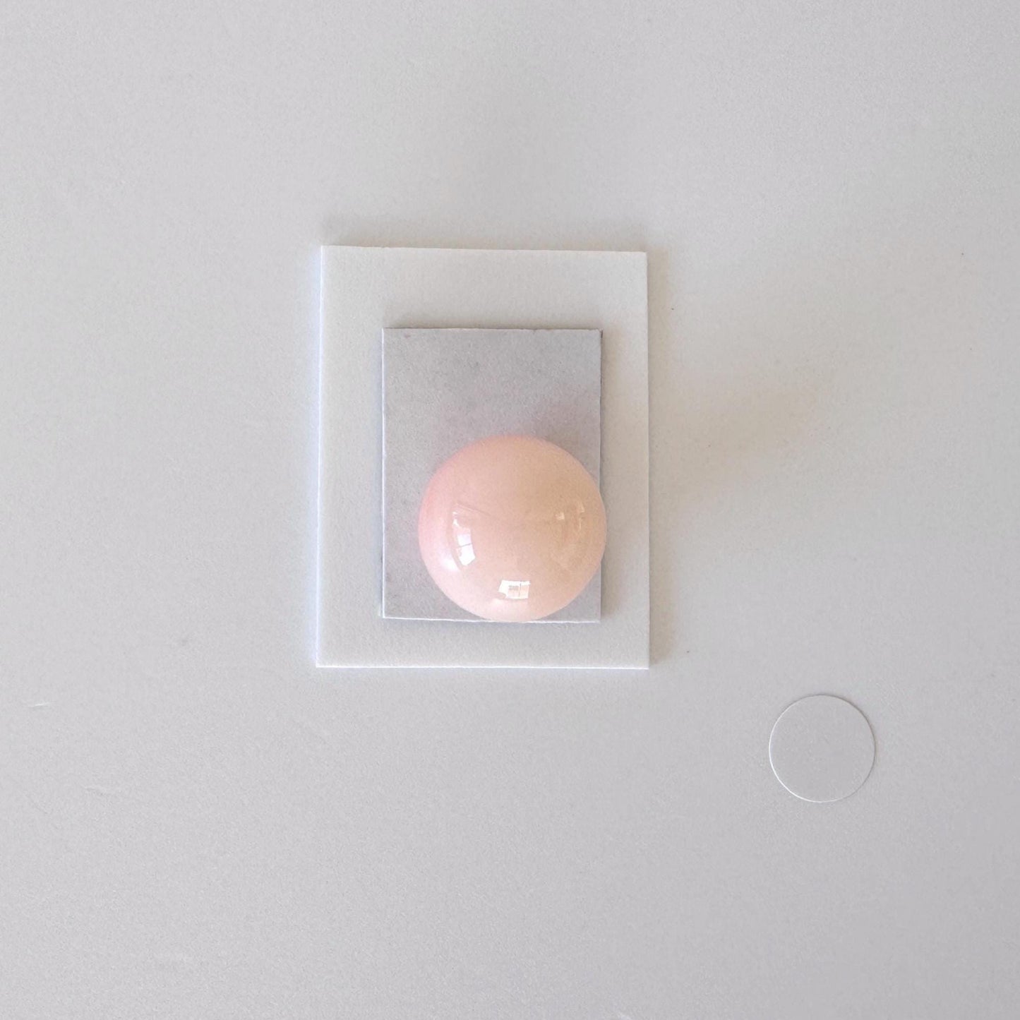 Natural Pink Coral Bead - 12.8mm Round Half Drilled Loose Gemstone for Jewelry Making