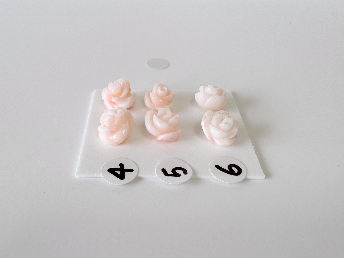 Deep Sea Coral Rose Carvings 9-10mm: Pink Coral Jewelry Making Pair