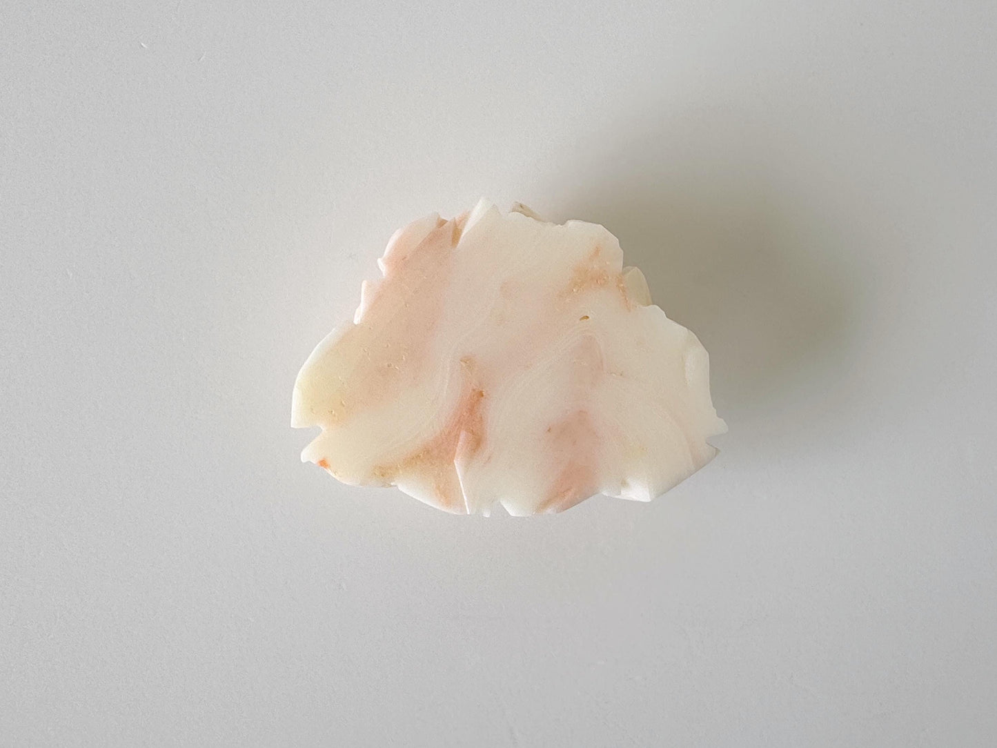 Natural Deep Sea Coral Rose Carving Loose, Natural Pink/White Color Coral, 43x34mm, Flat Back, For Jewelry Making