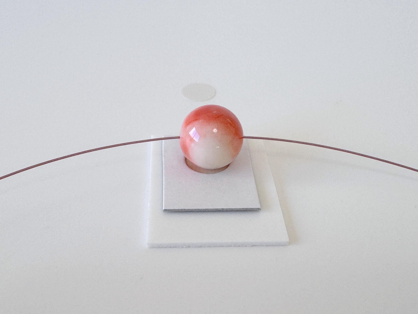 Natural Momo Coral Bead - 11.2mm Orange White Coral, Full Hole Drilled Round Gemstone