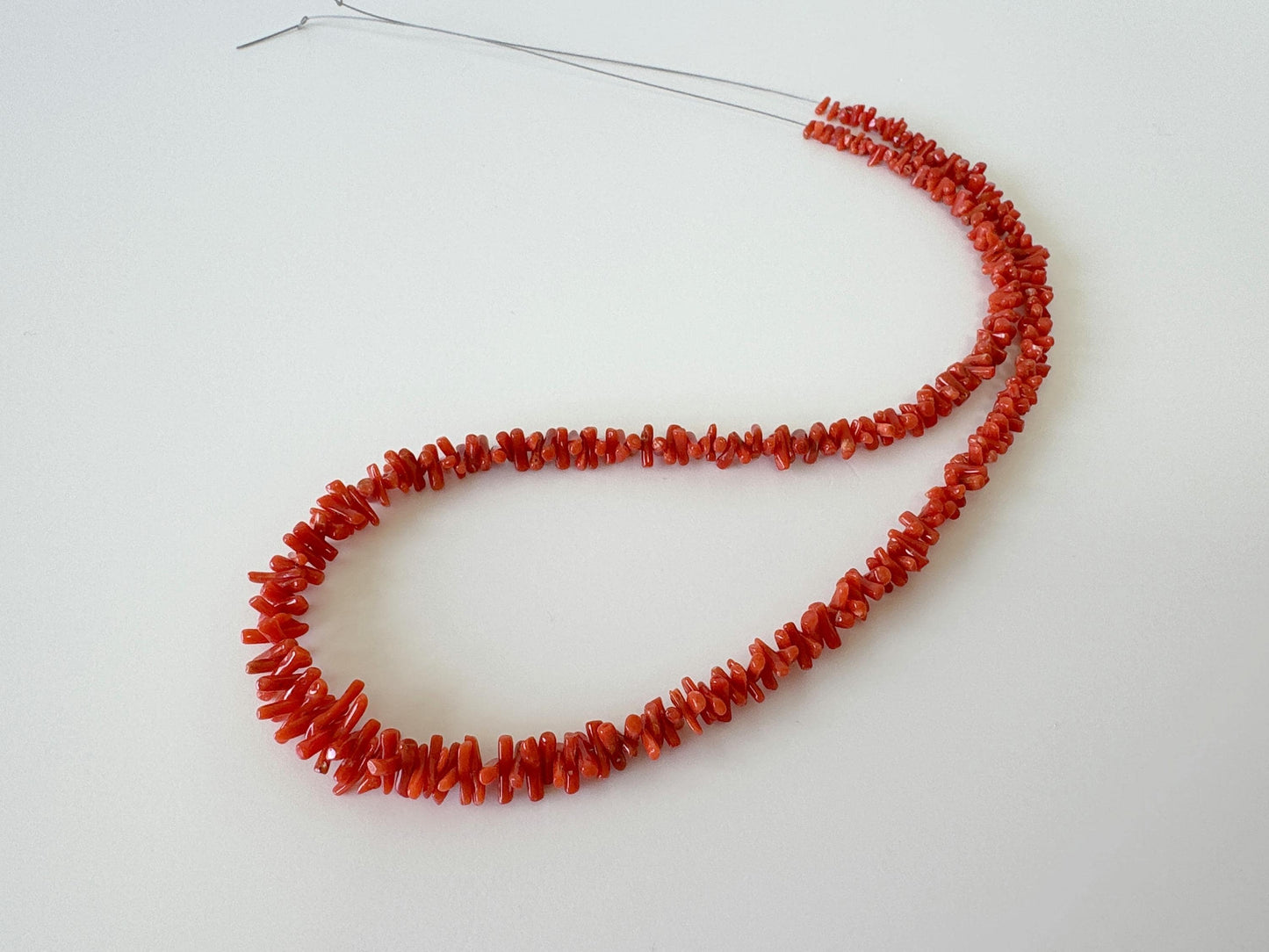 Mediterranean Red Coral Short Branch Strand of 41cm, 16", Natural Red Color Coral for Jewelry Making