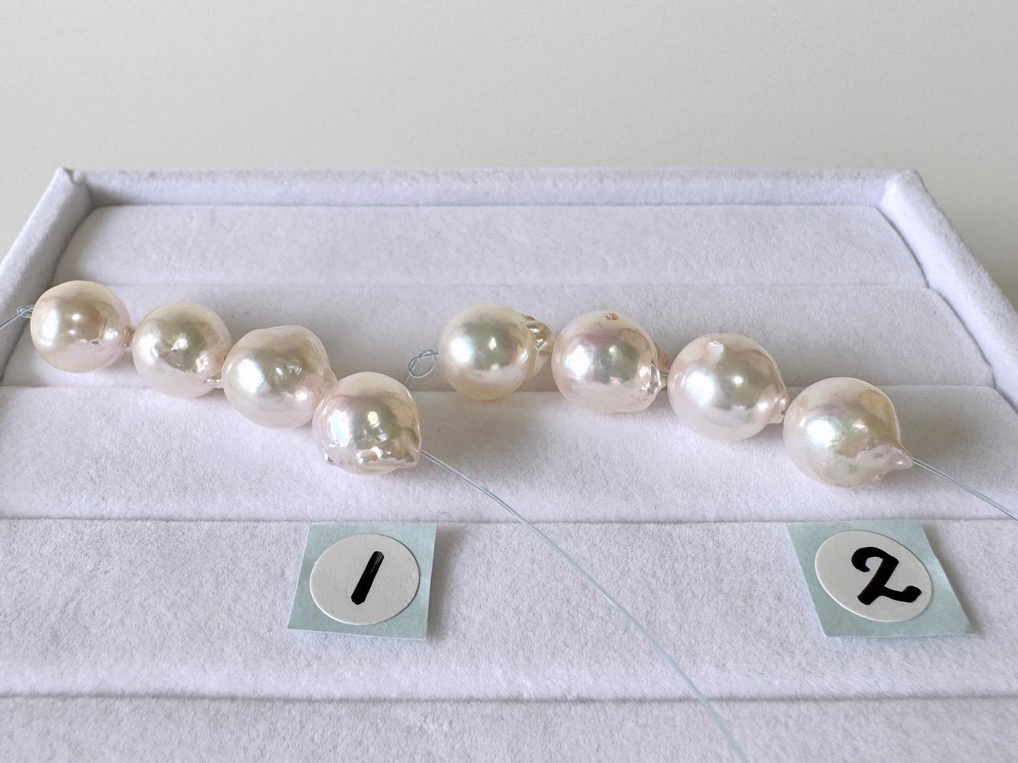 Akoya Pearl Beads - Japanese Cultured Baroque Pearls, 8.5-9mm Mini Strand of 4 Pieces - Saltwater Origin, Jewelry Making Supplies