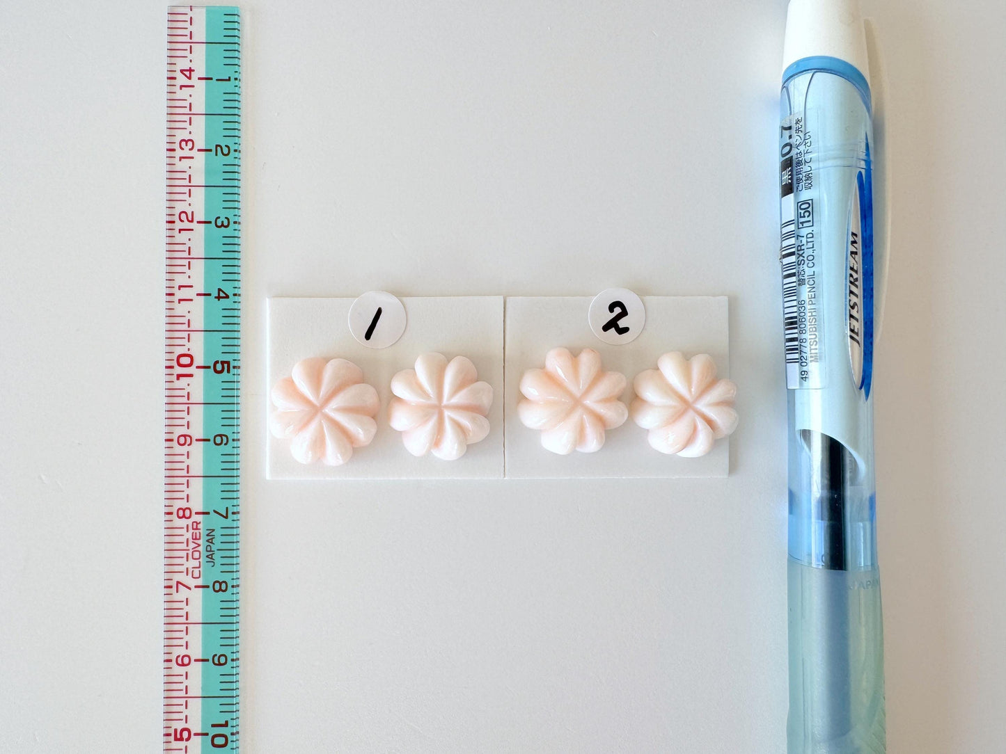 Deep Sea Coral Clover | Light Pink Natural Coral Gemstone Four Leaf Clover For Earrings