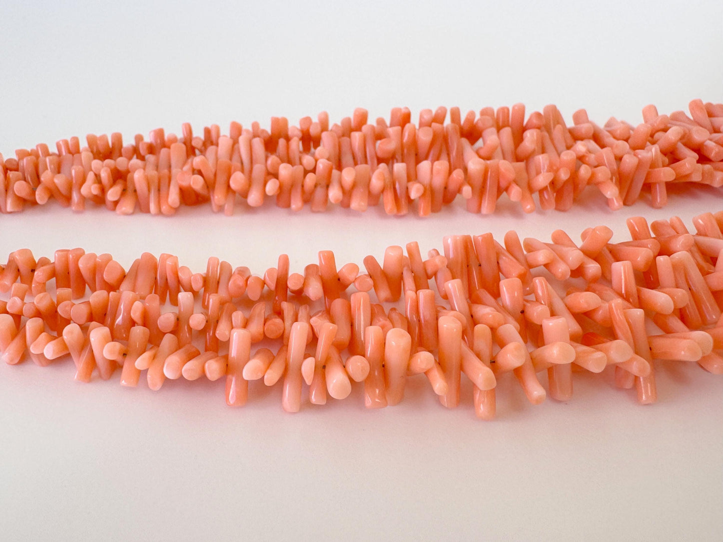Natural Coral Strands | Small Coral Branches 50cm – Authentic Pink Orange Deep Sea Coral Beads, Per Strand