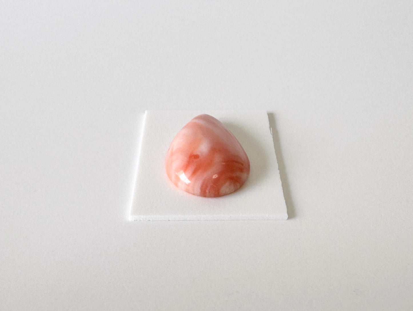 Deep Sea Coral Teardrop Cabochon: Natural Pink, Drilled Hole | Loose Gemstone, Jewelry Making, 21.3x14.7mm