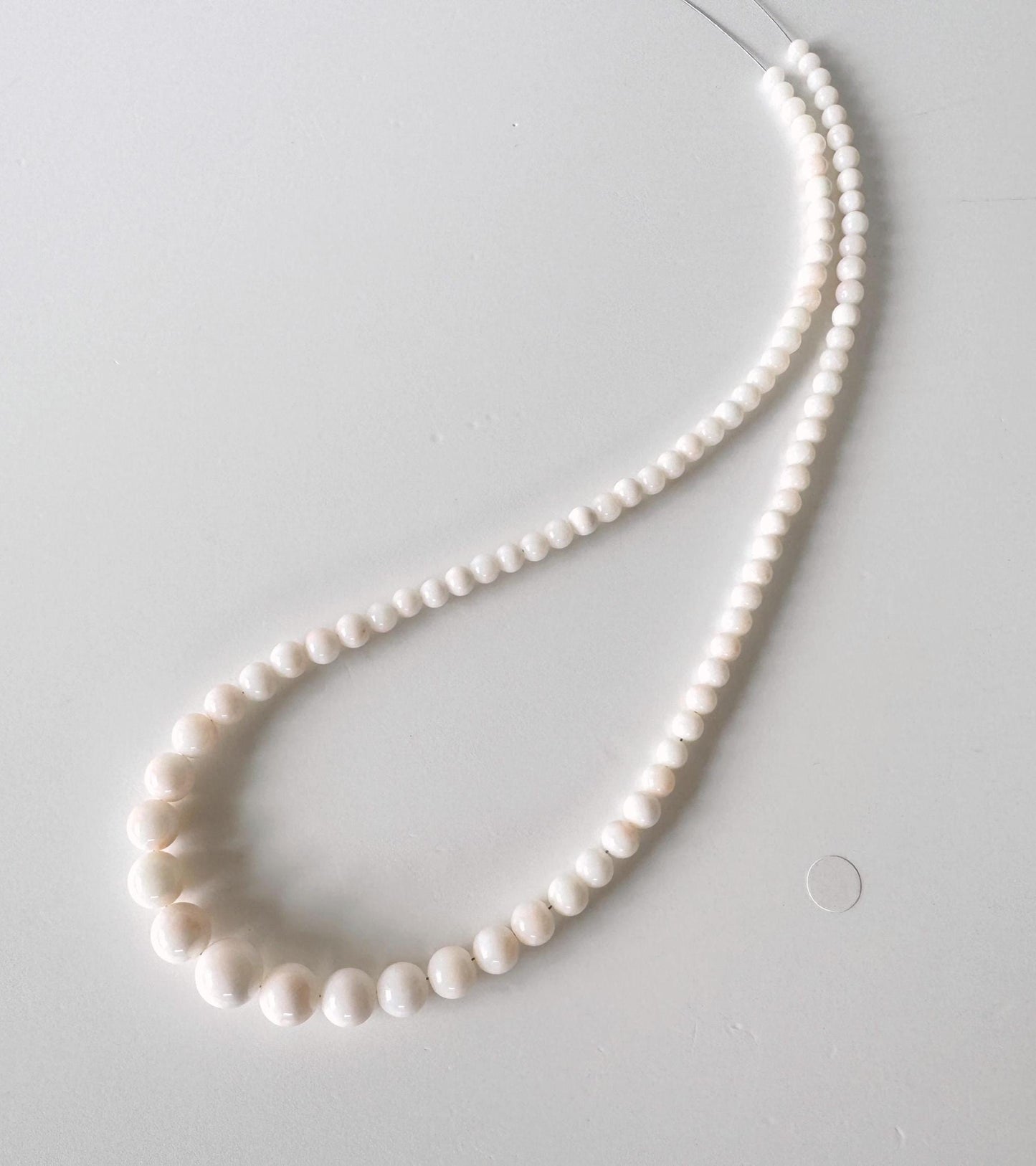Natural Coral Strand Beads: Midway Deep Sea White/Very Slightly Light Pink, 3.7-9.3mm, 16in, Jewelry Making Supplies | Organic Gemstone