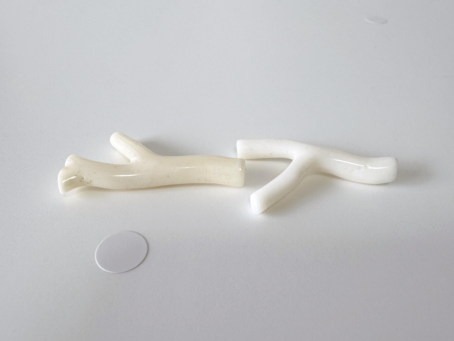 Natural White Coral Branch loose, A Set of 2 Pieces, Hole on top, Natural Color Precious Coral Branch, Genuine Coral for jewelry making