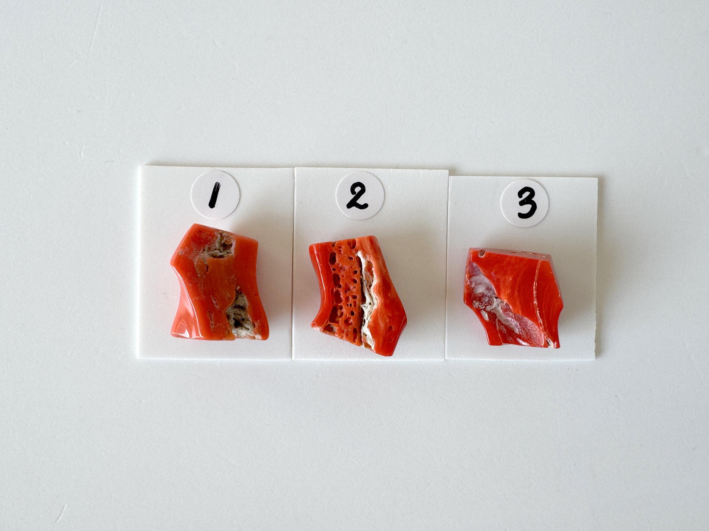 Mediterranean Coral Loose Gemstone: Natural Red-Orange Tones - Untreated, Top-hole, Jewelry Making Supplies, Per Piece