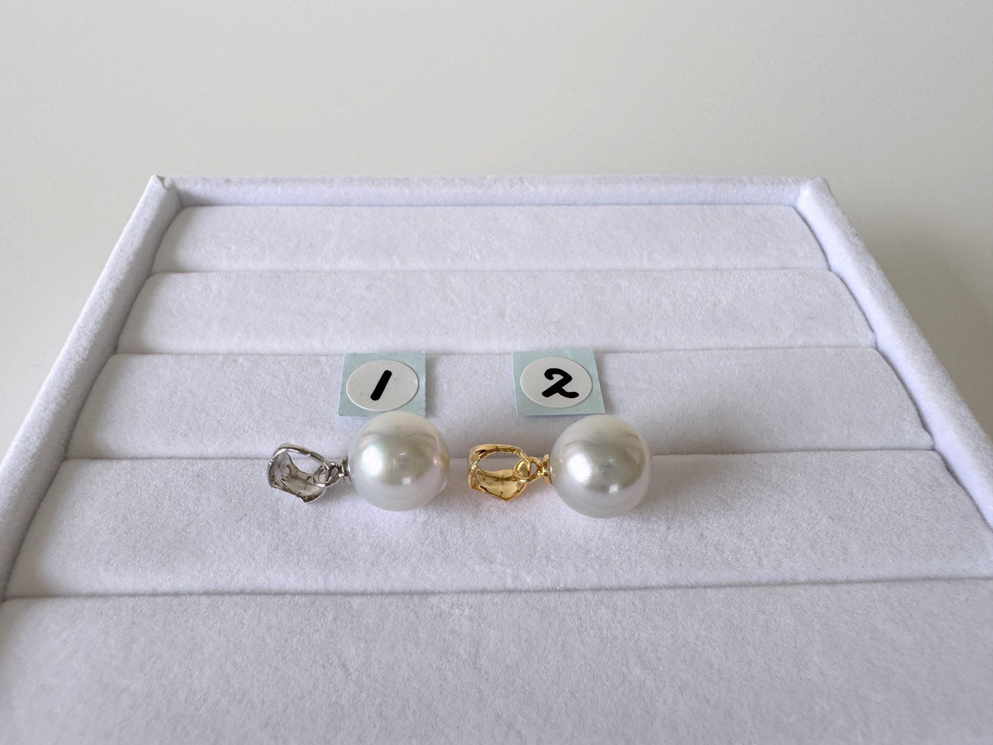 Japanese Natural Light Blue Color Akoya Pearl Pendant, 9.5mm, Silver 925 Bail, Genuine Akoya Pearl, Salt water cultured pearl