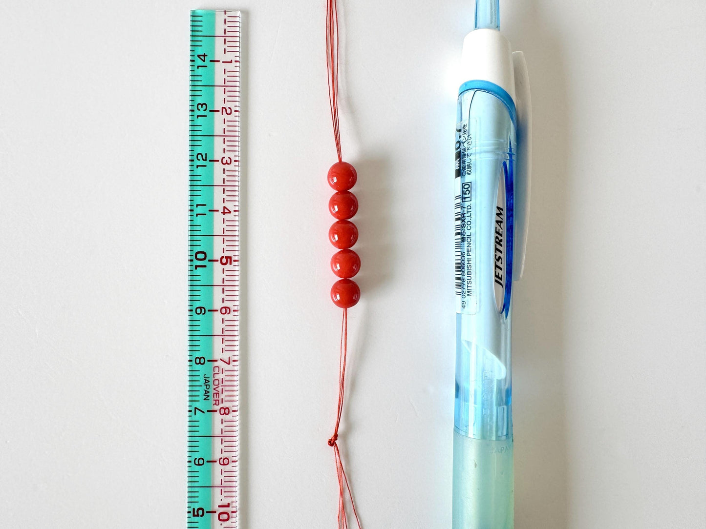 Natural Coral Loose, Mediterranean Red Round Beads | Genuine Beading Parts | 5.8-5.9Mm | 5 Pc