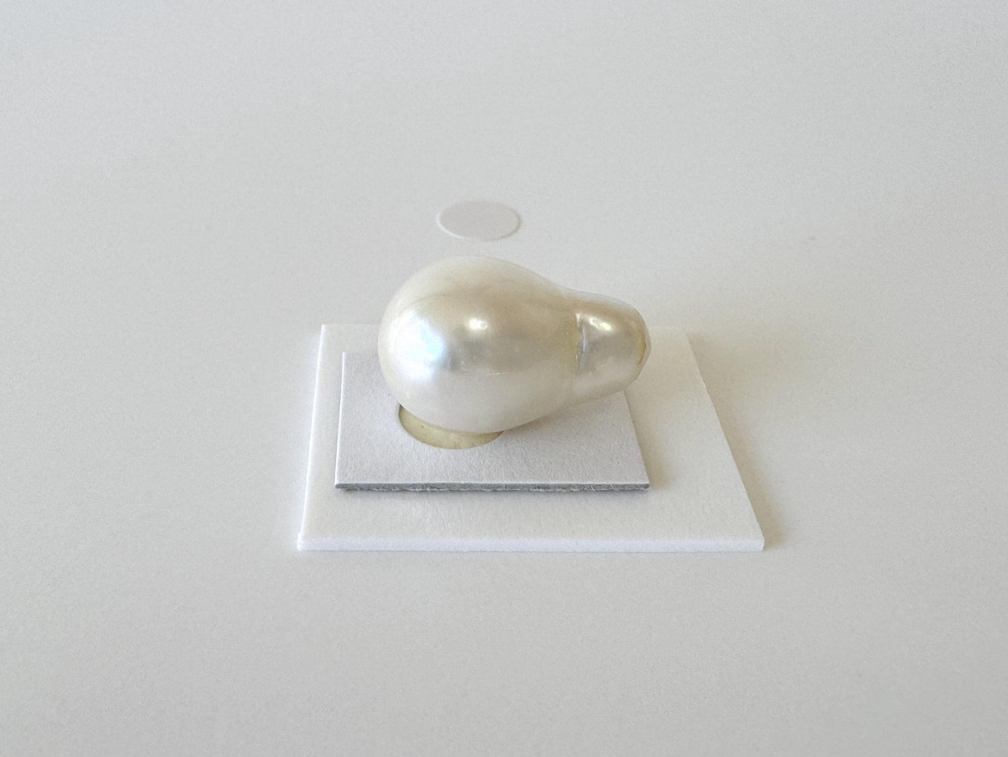 South sea pearl 19x12.6mm, Natural White Color, Half-Drilled Pear shape loose, unused vintage, Salt water pearl