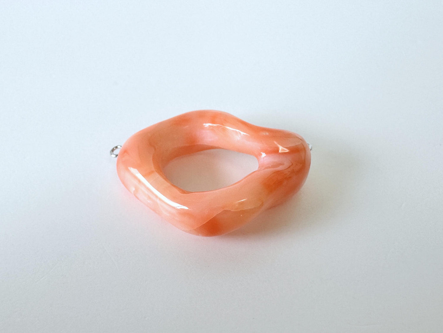 Deep Sea Coral Branch with Up-Eye Pin: Natural Pink Orange  - Unique Shape, Genuine Coral, For Jewelry Making