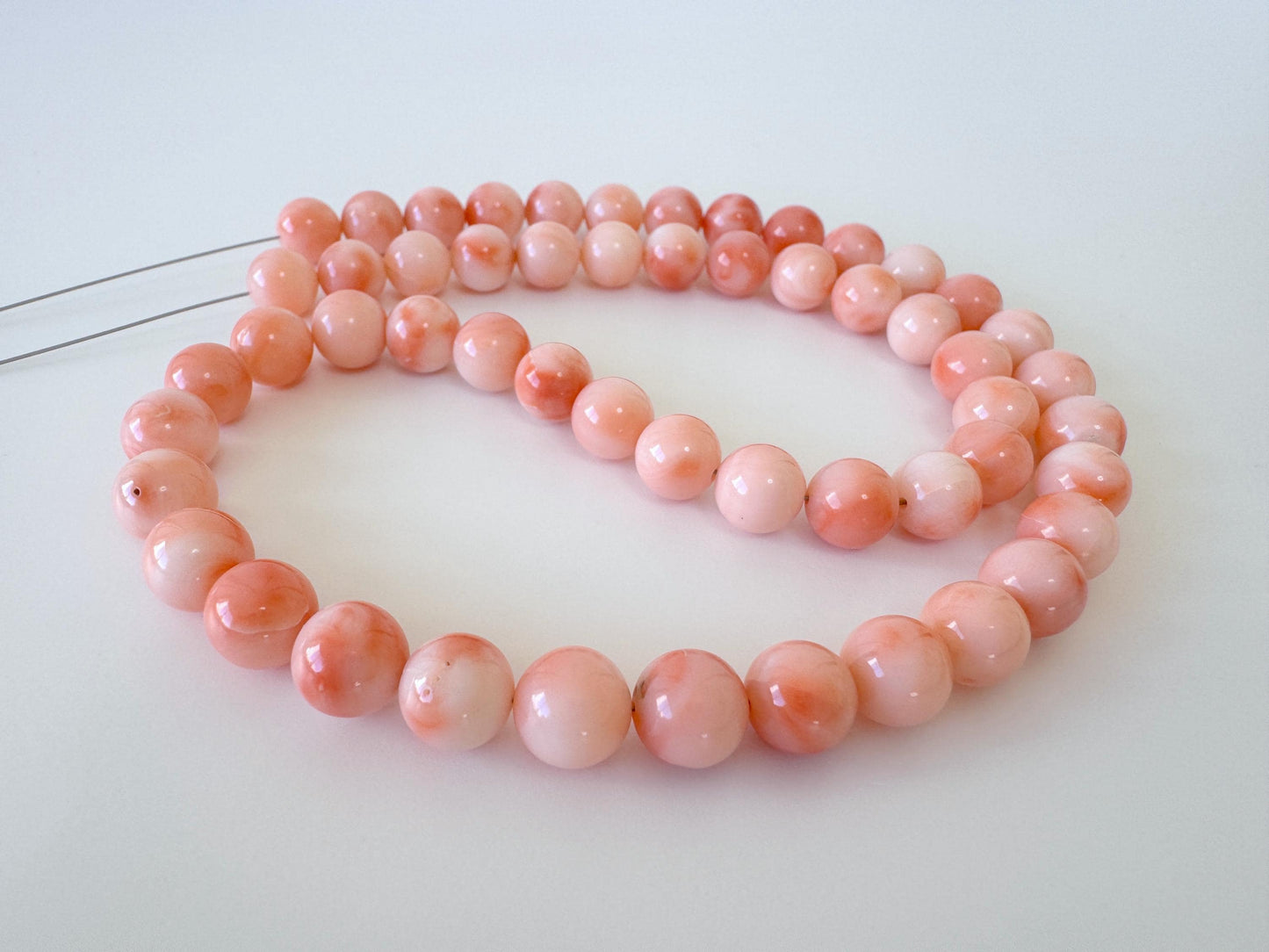 Natural Coral Beads | Genuine Deep Sea Coral 7.5-7.9mm Round Strand for Handmade Jewelry Making, 15.9in