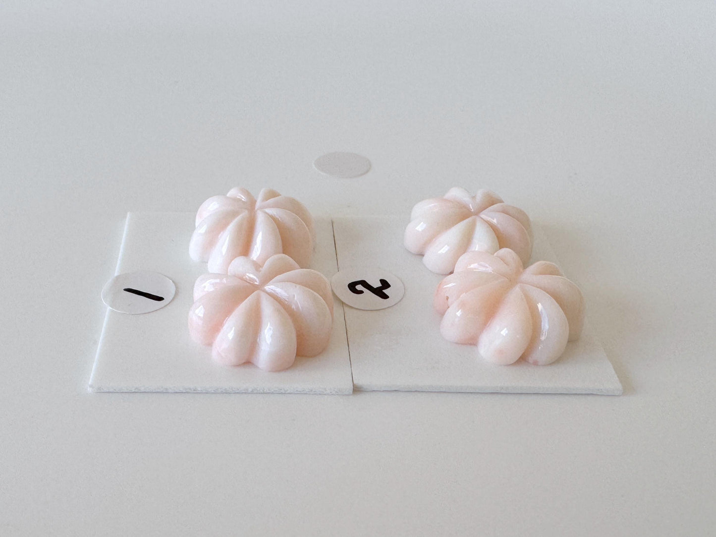 Deep Sea Coral Clover | Light Pink Natural Coral Gemstone Four Leaf Clover For Earrings
