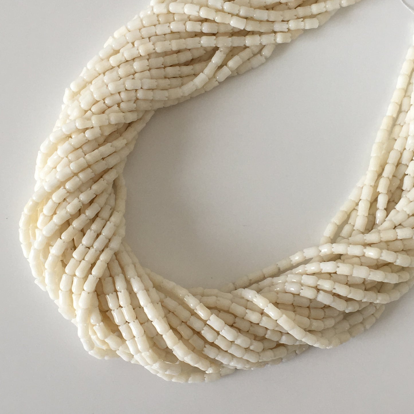 Natural white bamboo coral 3.5x5.5mm tulip beads strands, 15.7inches,40cm, white sea bamboo, natural white coral, price per strand