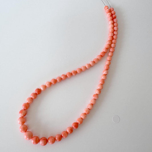 Natural Coral Beads - Pink Orange Deep Sea Coral Strand, 5-9mm Round  Beads for Jewelry Making, 15.9in