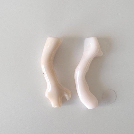 White Coral Branch Jewelry Supply, Natural Color, 38mm Pieces (Drilled Hole Ø0.9mm, Genuine Coral, Handmade)
