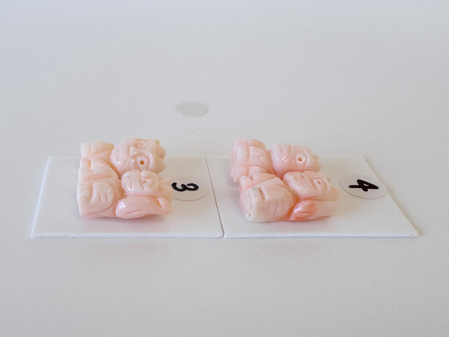 Manekineko Coral Cat Pink Deep Sea Coral Carving – Lucky Money & Customer Charm Set