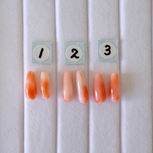 Natural Deep Sea Coral Drop Loose, Pink Orange, Jewelry Making, Per Pair, Hole on Top