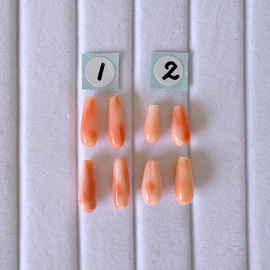 Deep Sea Coral Drop Loose Natural Gemstones, Pink Orange Teardrop (4 Pcs Set, Drilled Hole, 10-13mm Size)