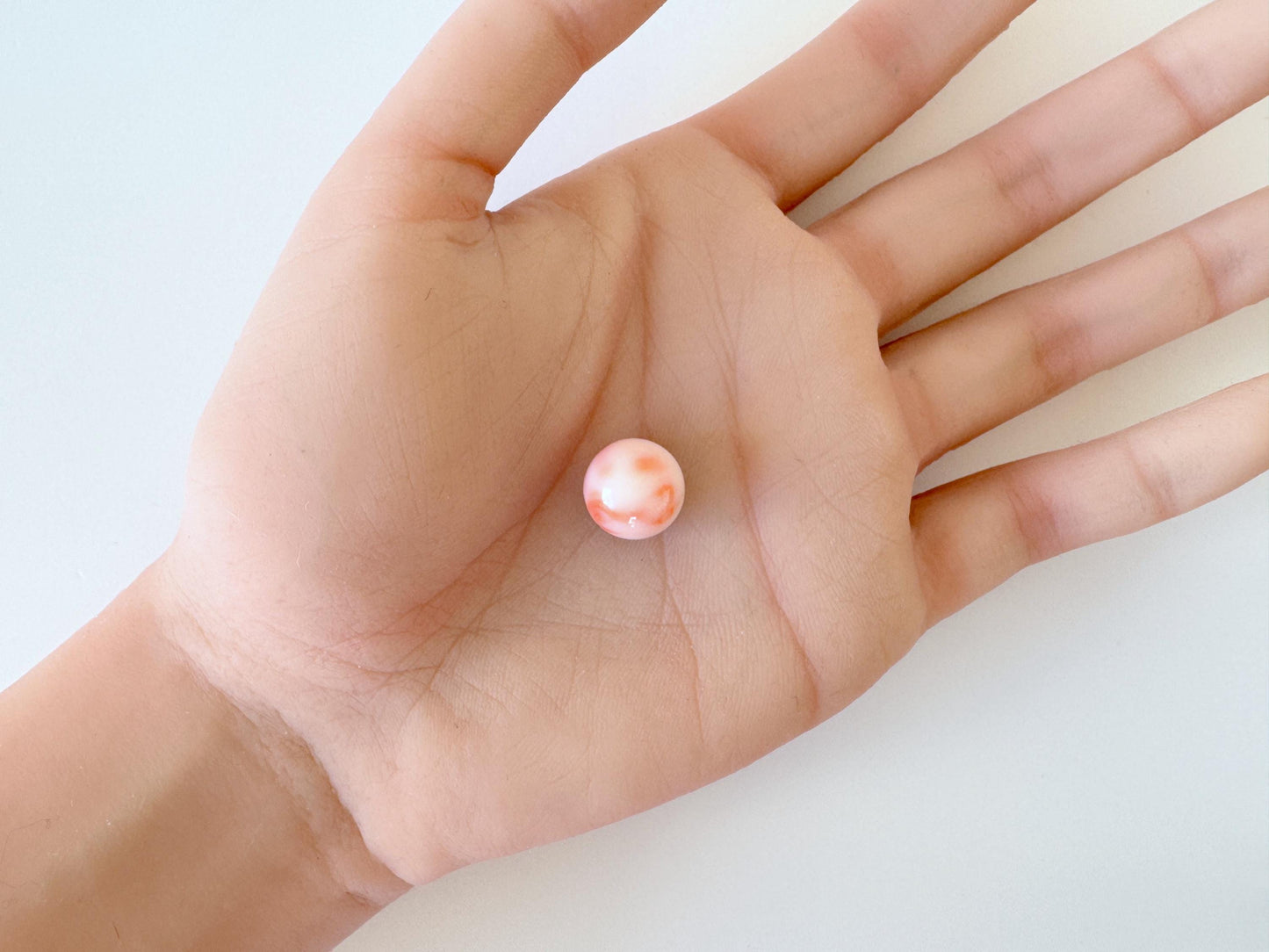 Deep Sea Coral Beads – 11.9mm Natural Pink Orange Round Coral Gemstones for Jewelry Making, Full Hole