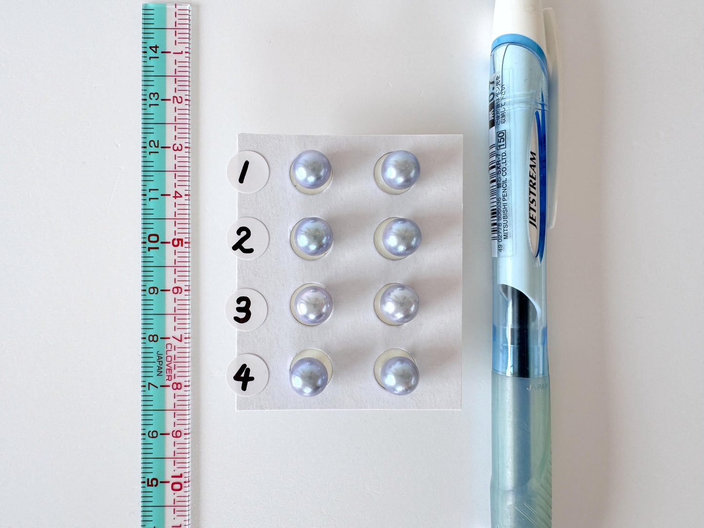 Japanese Akoya Pearl Stud Earrings, Blue Silver Treated (7mm, Titanium Posts, Saltwater Cultured)