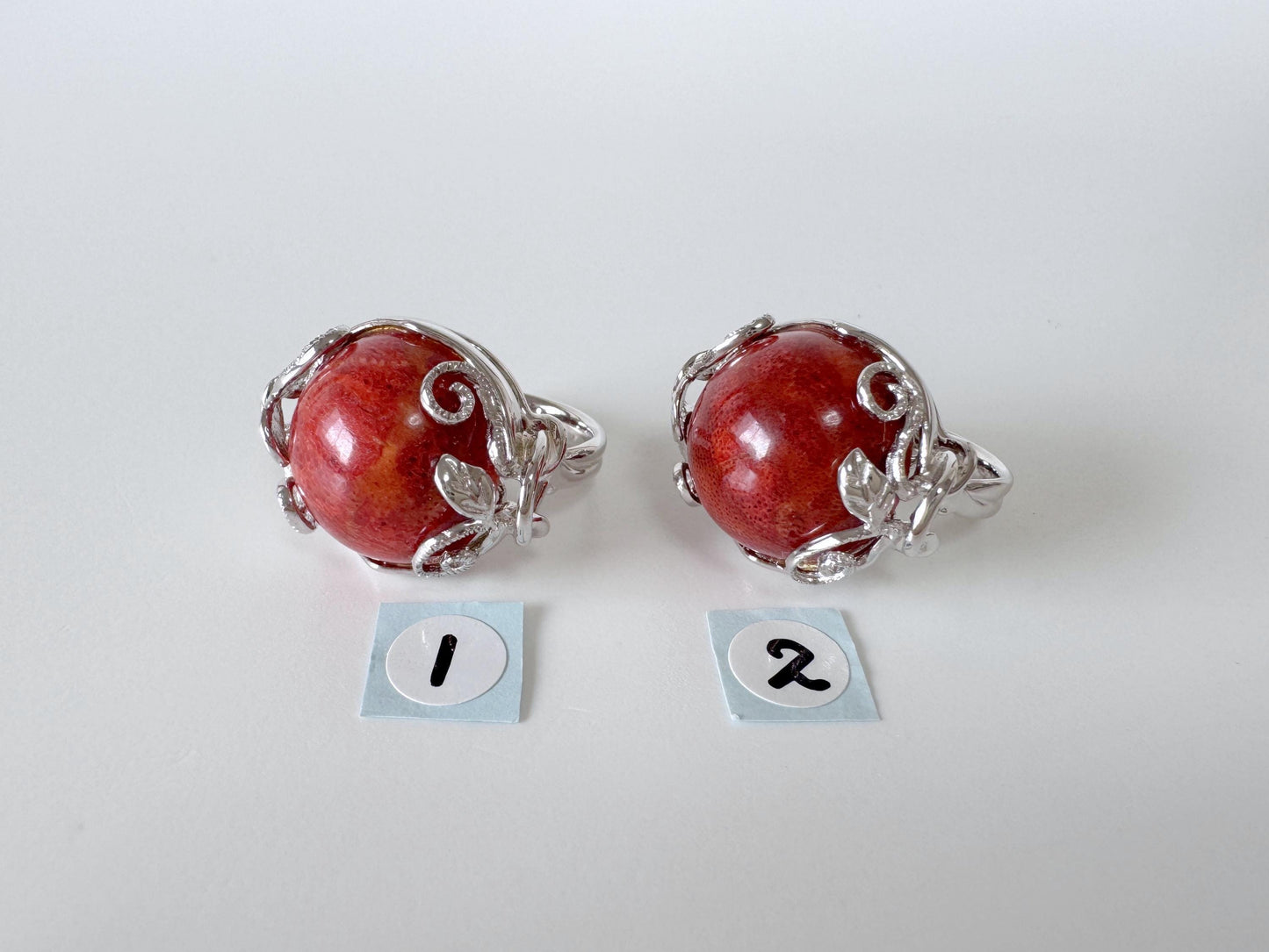 Sponge Coral Ring Half Circle Design: Ocean Inspired Natural Patterned Jewelry (Sterling Silver, Size Jp 11, US 6, UK L, IT 51)