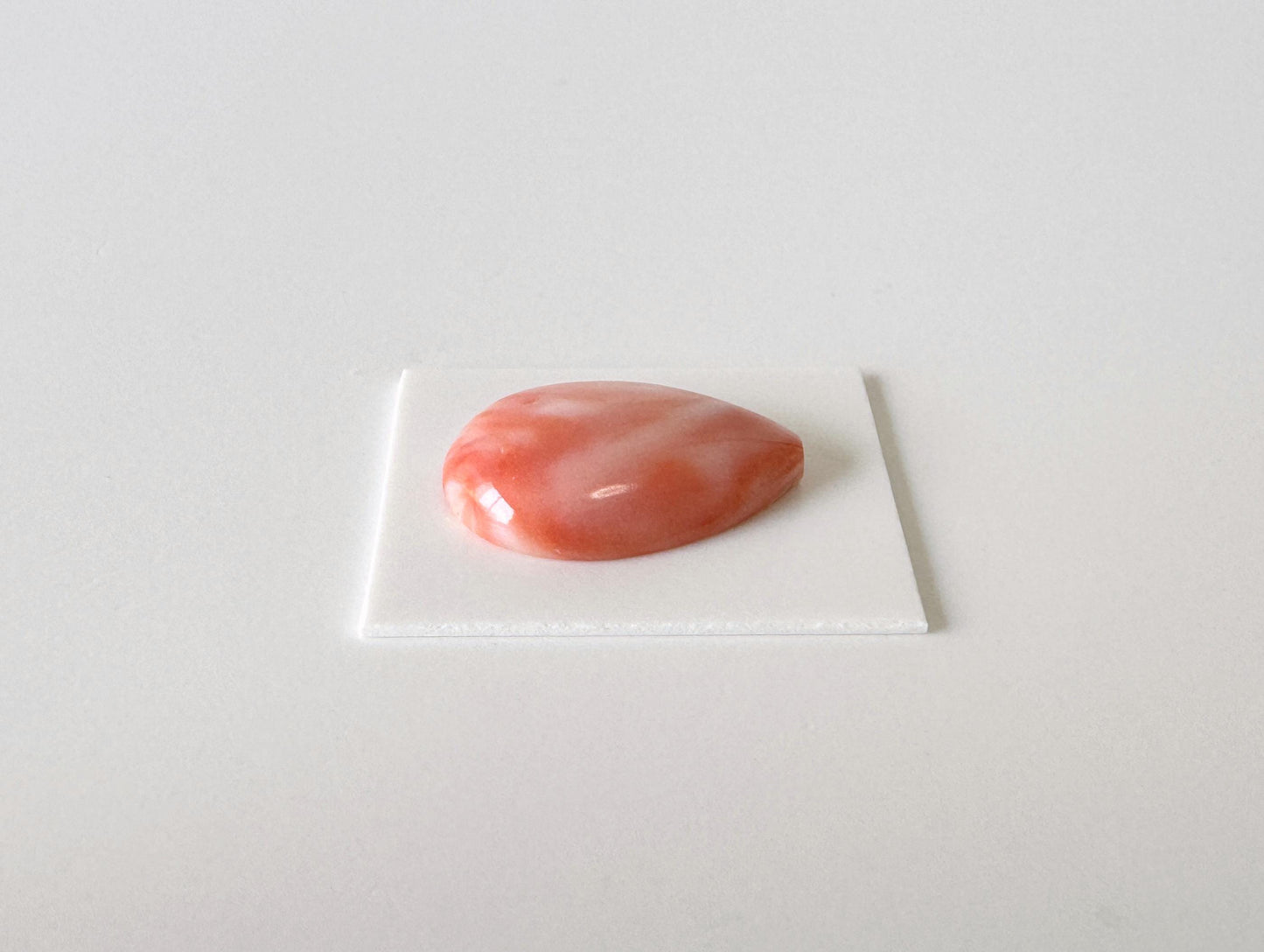 Deep Sea Coral Teardrop Cabochon: Natural Pink, Drilled Hole | Loose Gemstone, Jewelry Making, 21.3x14.7mm