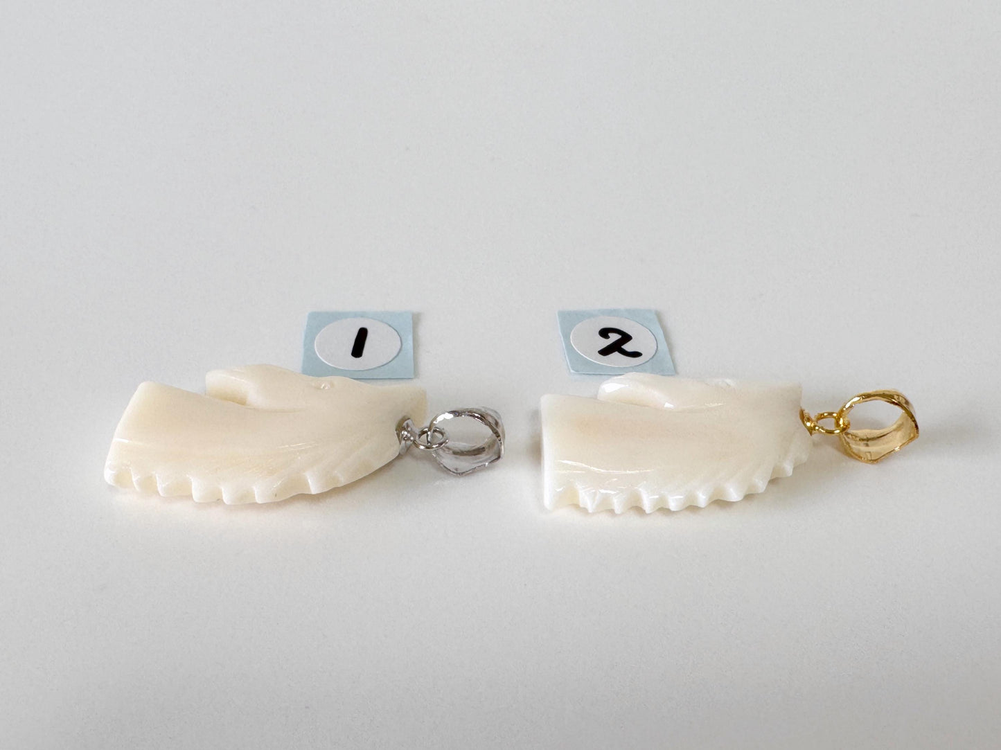 White Coral Horse Pendant: Double-Sided Carving - Natural Coral Jewelry, Silver Bail, Handcrafted Accessory