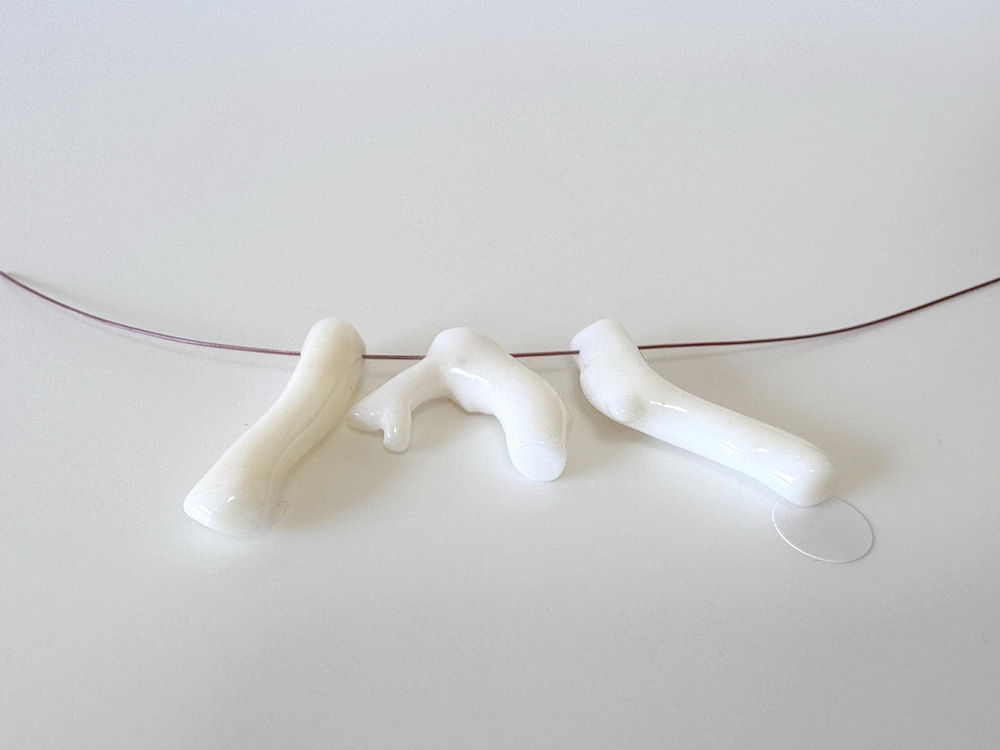 Natural White Coral Branch loose, A Set of 3 Pieces, Side Full Hole, Natural Color Precious Coral Branch, Genuine Coral for jewelry making
