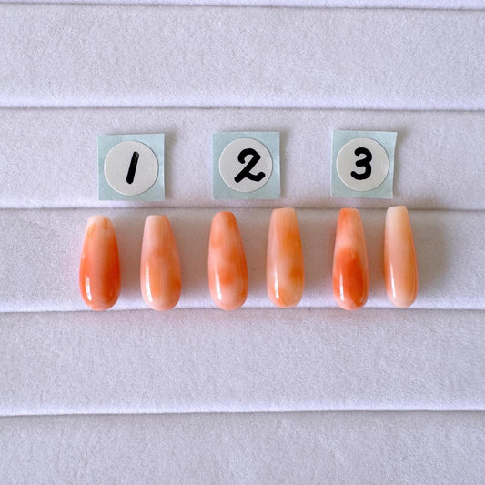 Deep Sea Coral Drop Loose Natural Gemstones, Pink Orange Teardrop (13.5-15mm, Drilled Hole, Pair for Earrings)