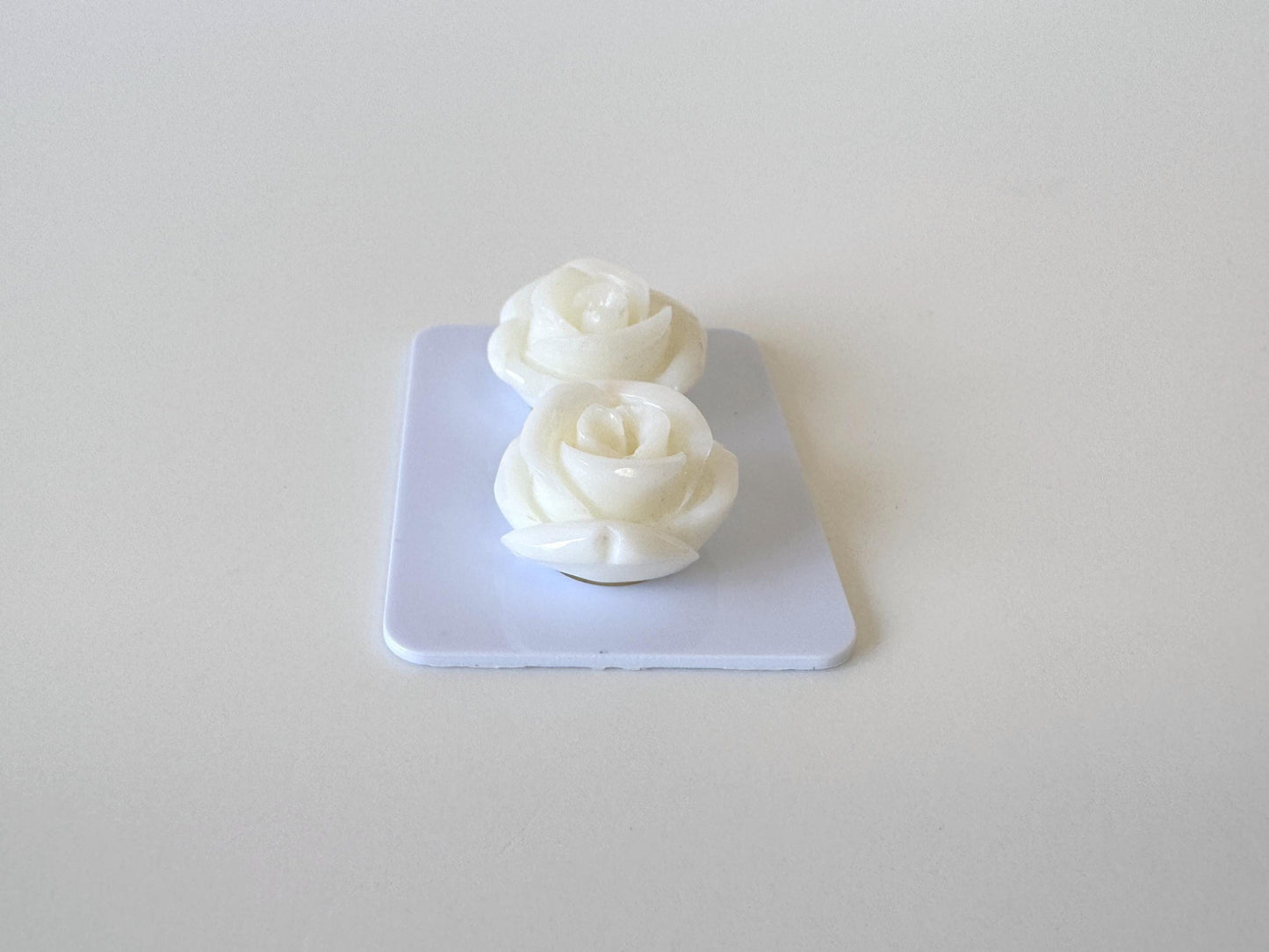Natural White Coral Rose Loose Pair, 17mm, White Color Rose, Natural Color Coral Rose, Price per Pair, Genuine Precious Coral