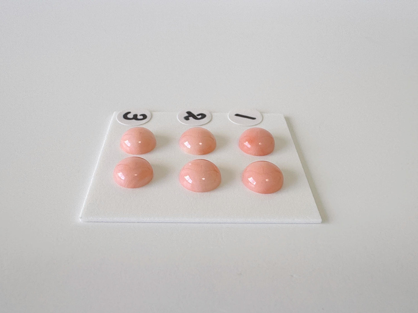 7.3-7.8mm Natural Deep Sea Coral Round Cabochon, natural pink/orange coral, price per pair, for jewelry making, natural color