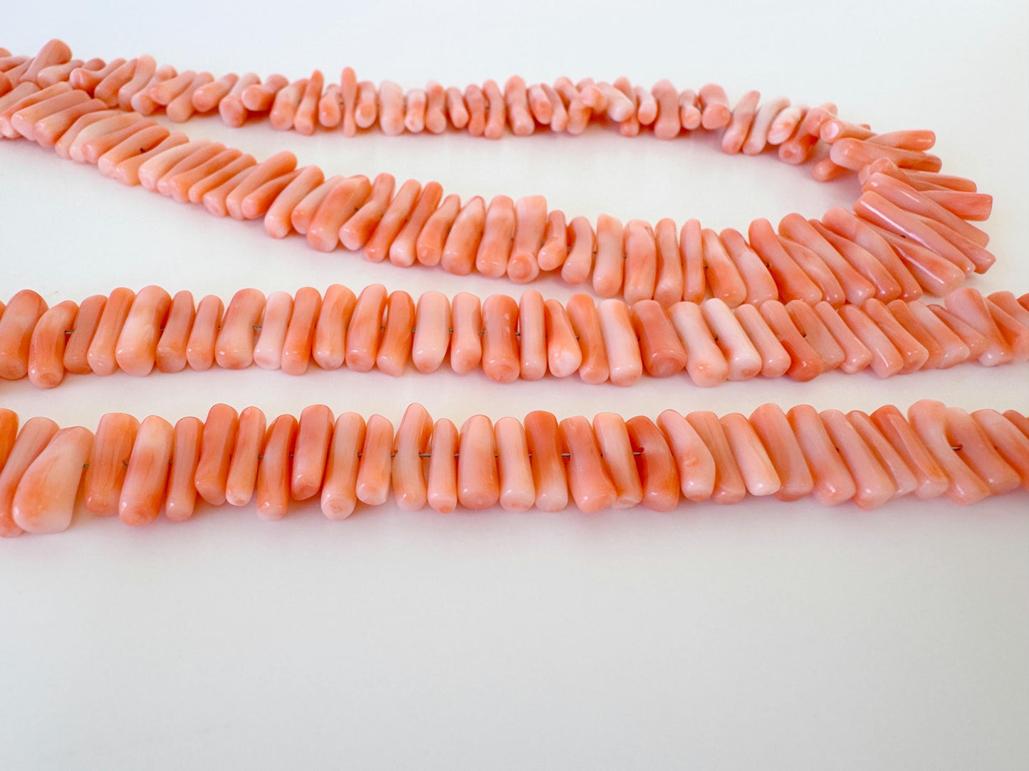 Natural Coral Strand - Pink Orange Deep Sea Coral Branch Strand, 80cm Jewelry Making Beads