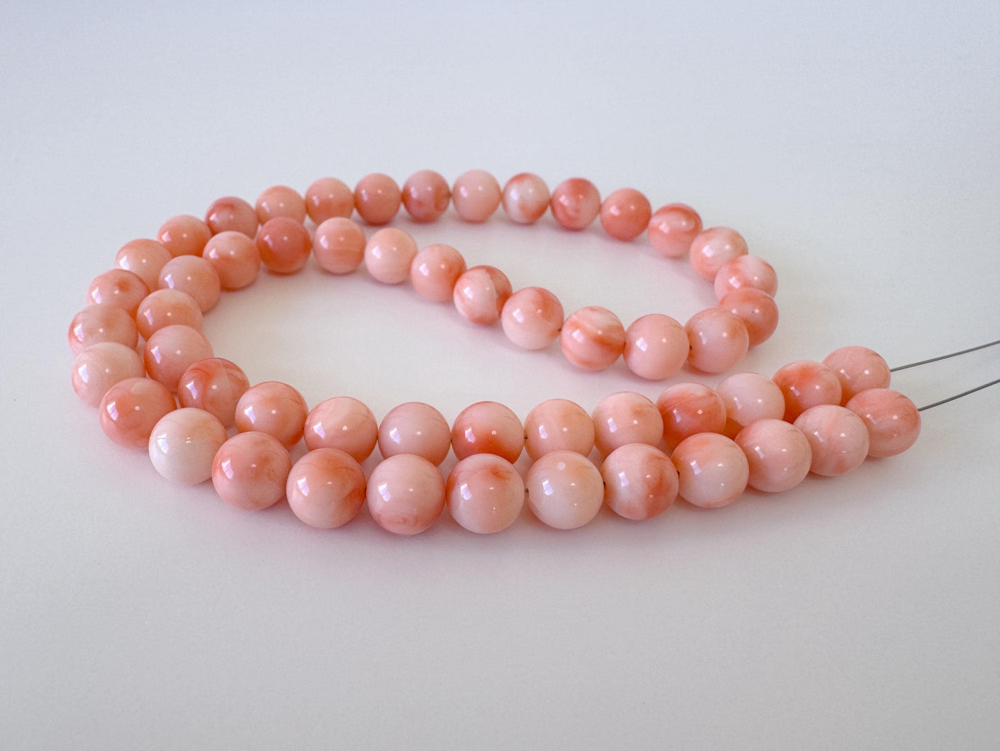 Natural Coral Beads | Genuine Deep Sea Coral 7.5-7.9mm Round Strand for Handmade Jewelry Making, 15.9in