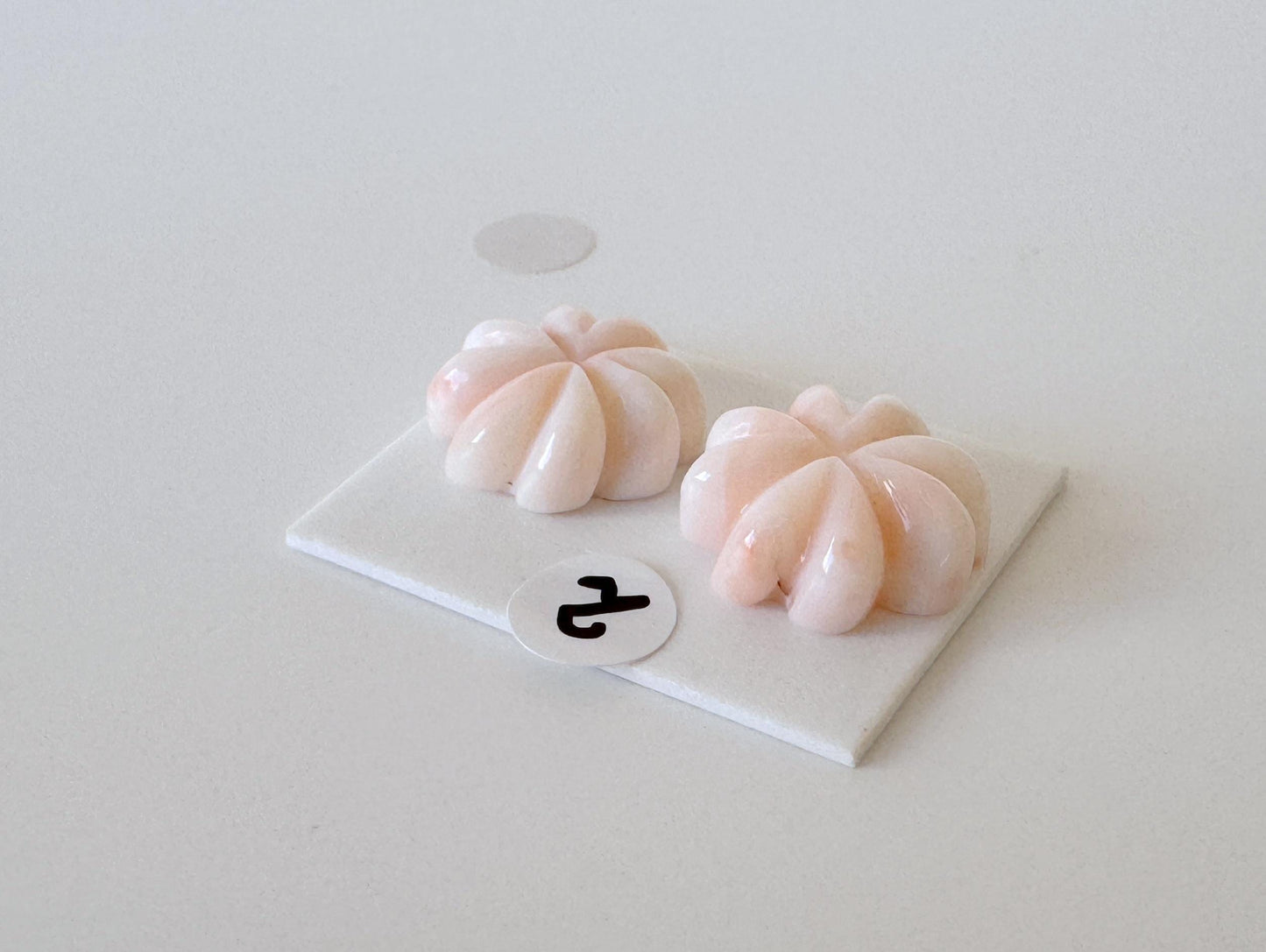 Deep Sea Coral Clover | Light Pink Natural Coral Gemstone Four Leaf Clover For Earrings