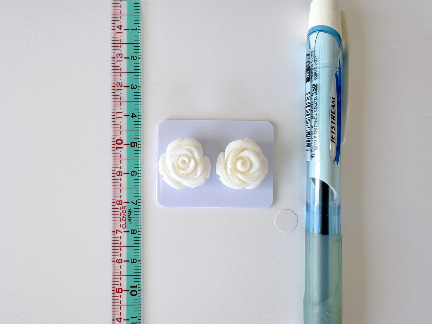 Natural White Coral Rose Loose Pair, 17mm, White Color Rose, Natural Color Coral Rose, Price per Pair, Genuine Precious Coral